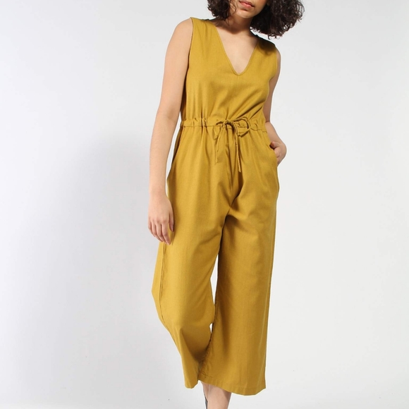 ALI GOLDEN Silk Noil SLIT-BACK JUMPER - sunflower